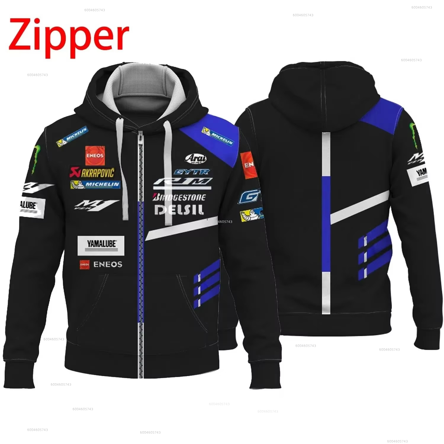 Motorcycle Gear Full Suit - Yamaha M1 Yarış Tulumu Erkek 3D