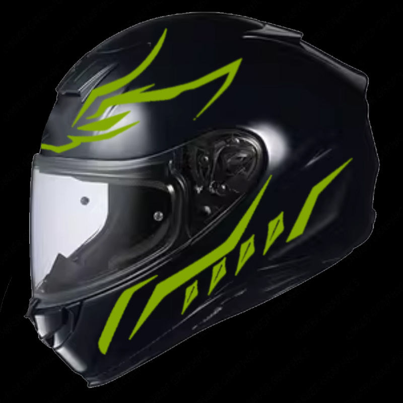 Motorcycle Gear Yellow - Sarı, Kırmızı ve Siyah Motosiklet Dekoratif