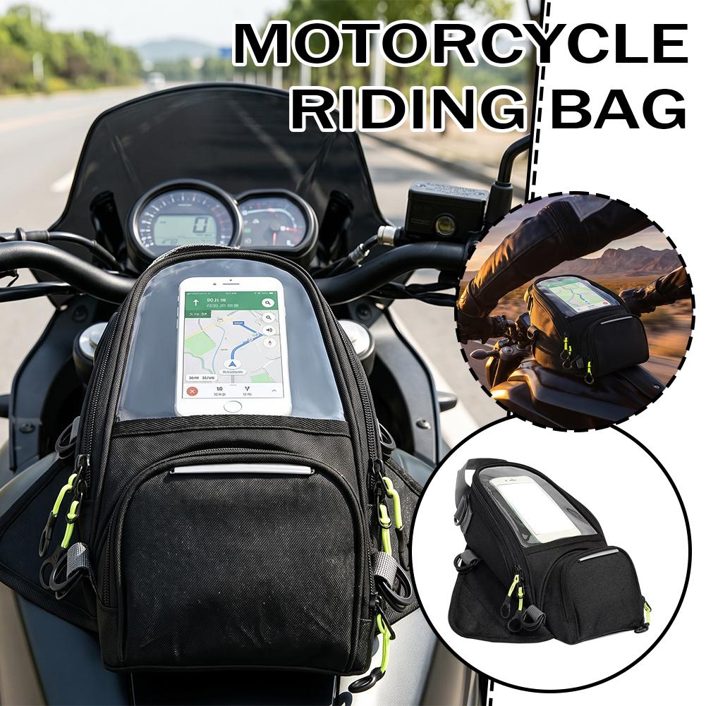 Magnetic Tank Bag - Motosiklet Sürüş Tank Çantası, Dokunmatik Telefon