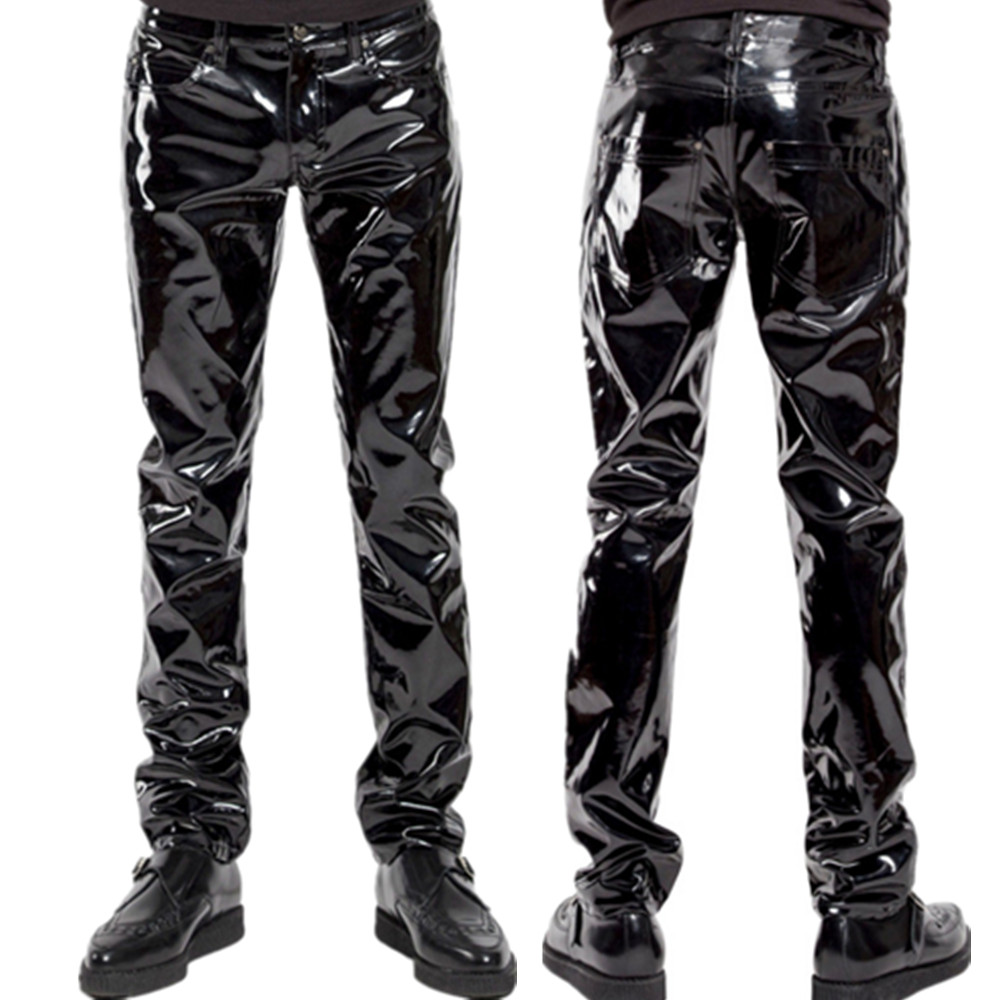 Motorcycle Gear Mens - Parlak PVC lateks pantolon erkekler motosiklet