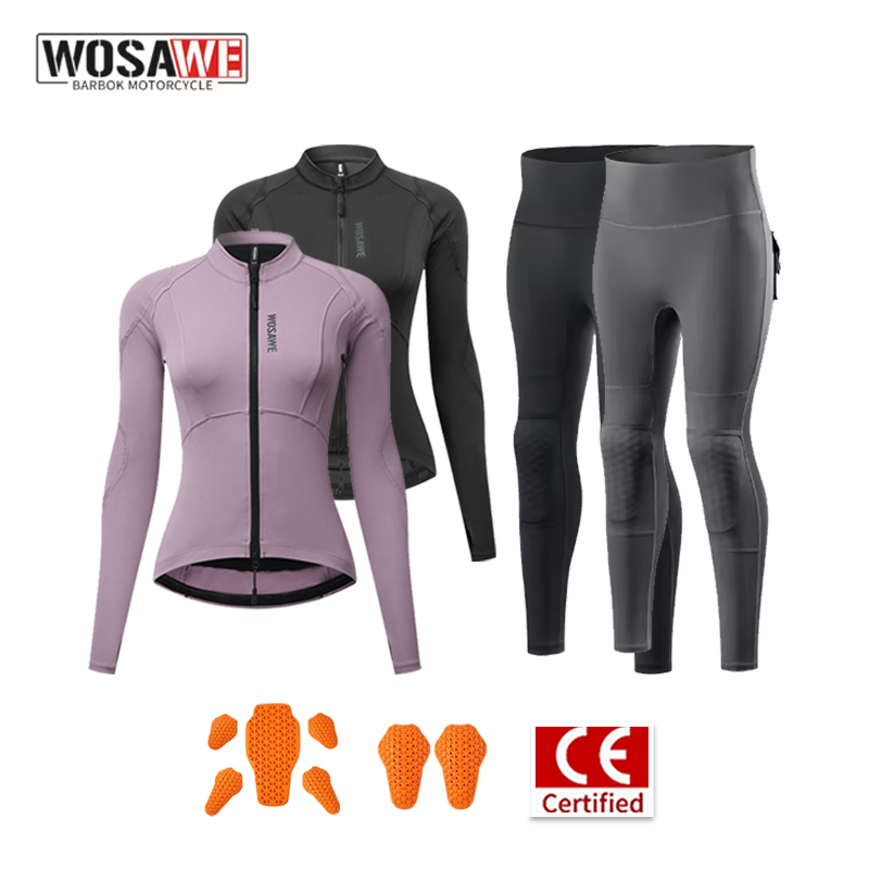 Motorcycle Gear Full Suit - WOSAWE Kadın Motosiklet Sürüş Kıyafeti Yazlık