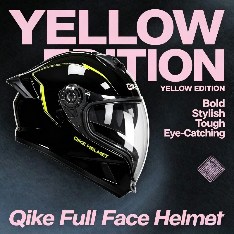 Qike Sarı Track Tam Yüz Motosi - Motorcycle Gear Yellow incelemesi ve fiyatı