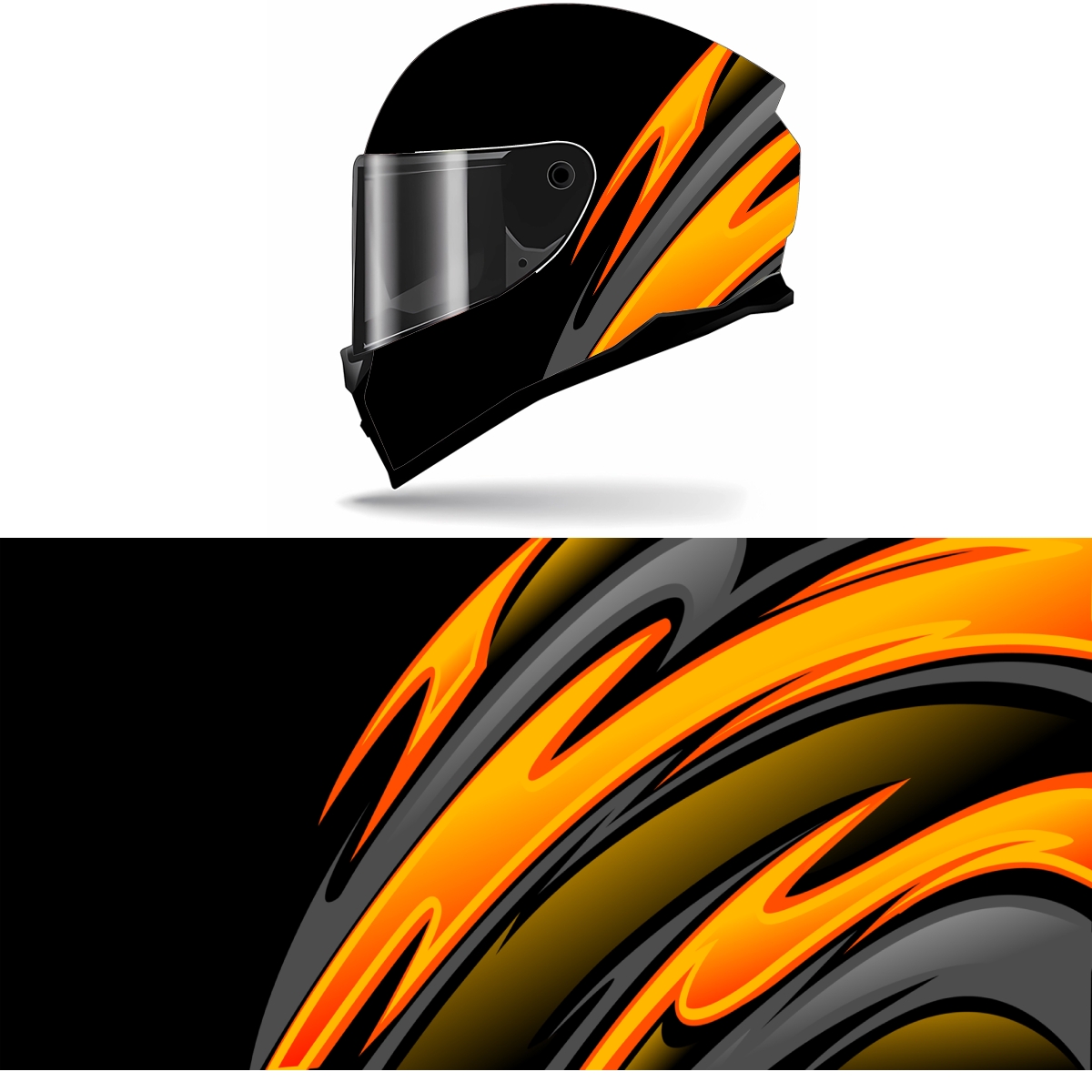 Soyut sarı eğri tam kask Wrap  - Motorcycle Gear Yellow incelemesi ve fiyatı
