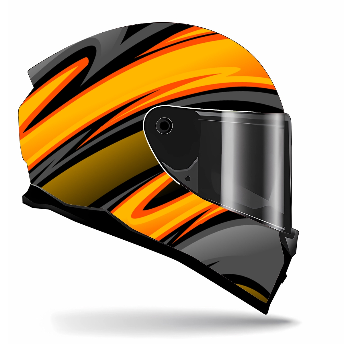 Soyut sarı eğri tam kask Wrap  - Motorcycle Gear Yellow incelemesi ve fiyatı