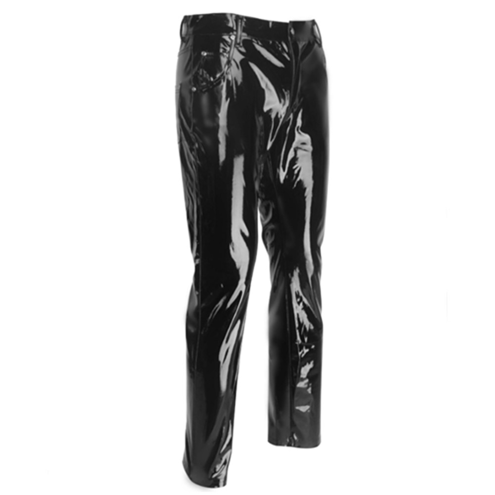 Parlak PVC lateks pantolon erk - Motorcycle Gear Mens incelemesi ve fiyatı
